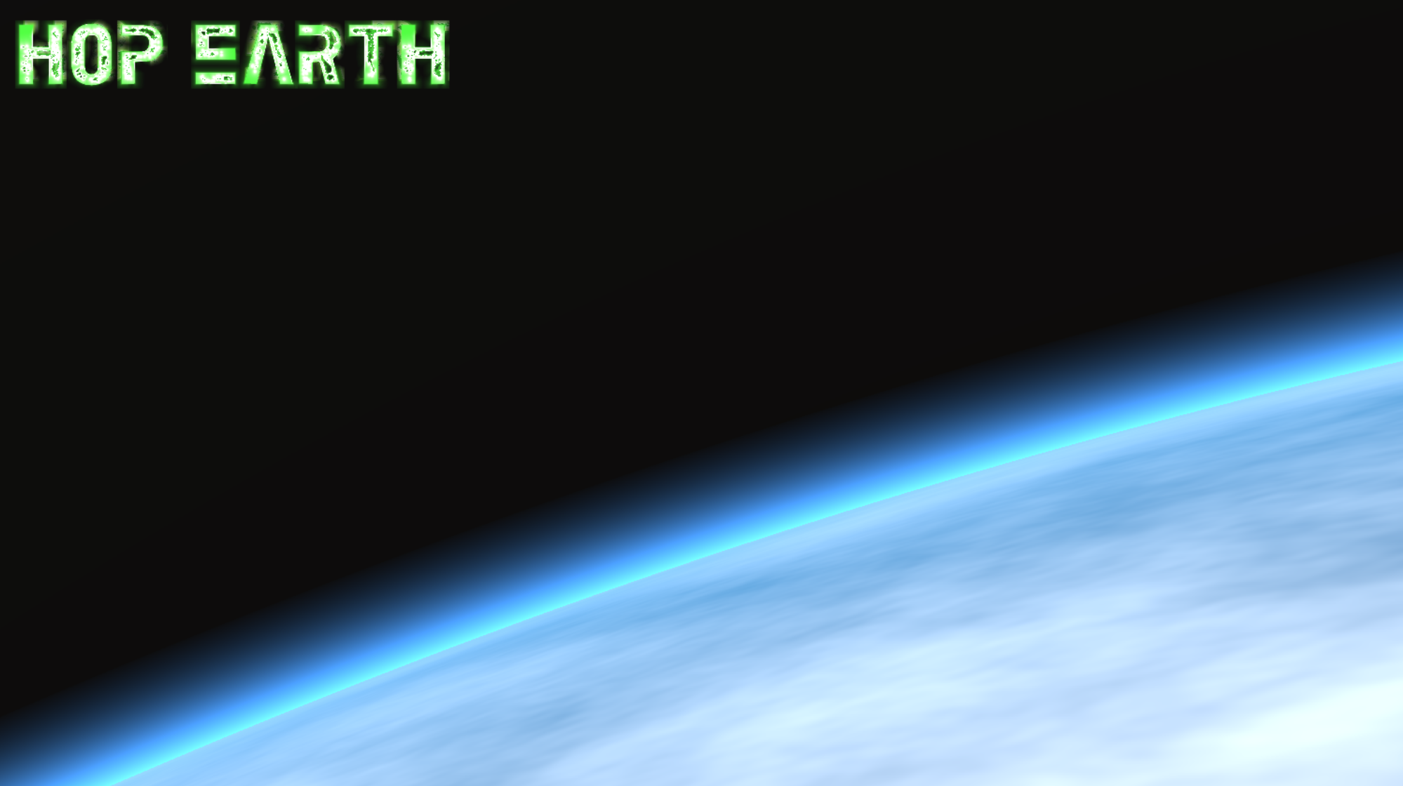 Hop Earth game screen showing a car and map controls